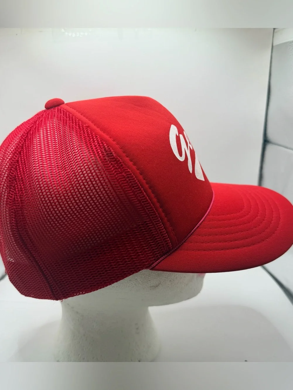 Vintage Gentry Trucker Hat Red Foam Rope SnapBack Cap Mesh Back Youngan Hat Co